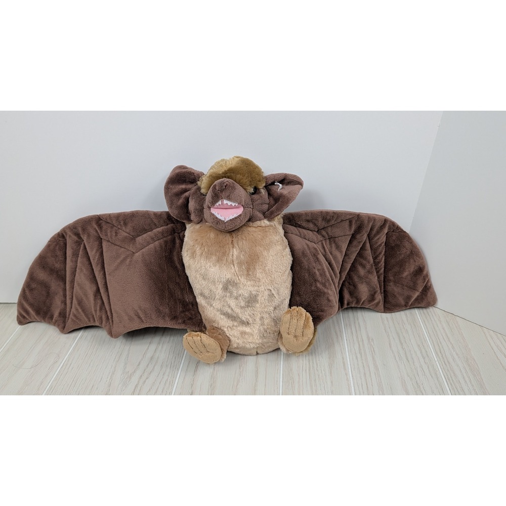 Wild Republic Brown Bat Plush 11 Inch Brown Wingspan 29 Inch Soft Toy